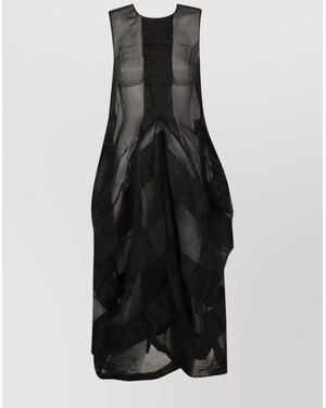 Uma Wang Linen Silk Midi Dress - Black