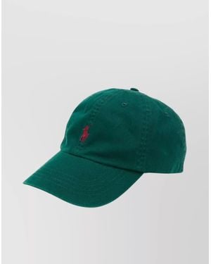 Ralph Lauren Signature Cotton Baseball Cap With Curved Peak - Green