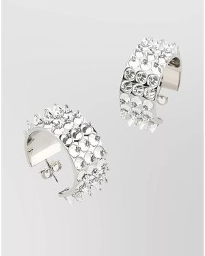AMINA MUADDI Crystal-Embellished Hoop Earrings - White