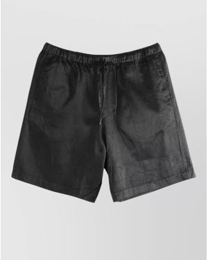 Dries Van Noten Viscose Blend Drawstring Tailored Shorts - Black