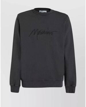 Moschino Cotton Crew-Neck Sweatshirt - Grey