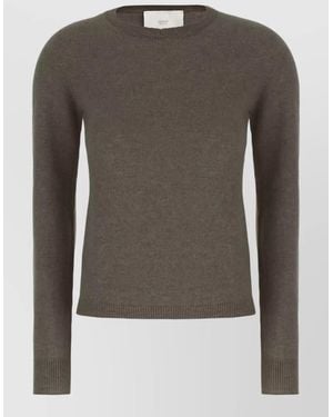 Vanisé Cashmere Sweater Crew Neck Long Sleeves - Gray