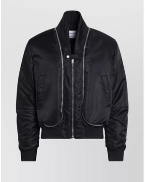 McQueen Nylon Bomber Jacket - Black