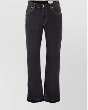McQueen Denim Straight-Leg Jeans - Blue