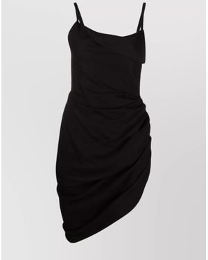 【送料&関税込】Jacquemus Asymmetrical Draped Dress Jacquemus La Robe Drapeado Asymmetric Draped Stretch-knit