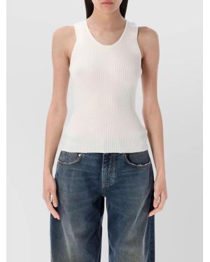 Balenciaga Stretch Wool Tank Top - Blue