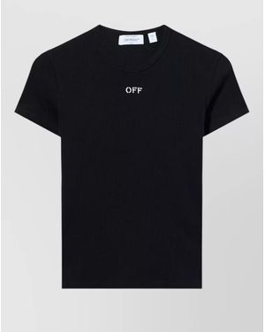 Off-White c/o Virgil Abloh Ribbed Slim-Fit T-Shirt - Black
