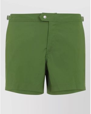 Tom Ford Mid-Rise Swim Shorts - Green