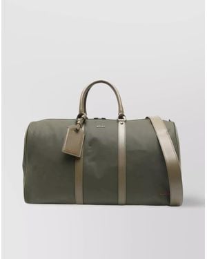 Kiton Logo Tag Travel Bag With Detachable Strap - Green