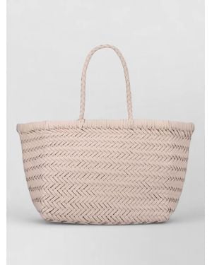 Dragon Diffusion Woven Beach Bag Braided Handle Tote - Natural