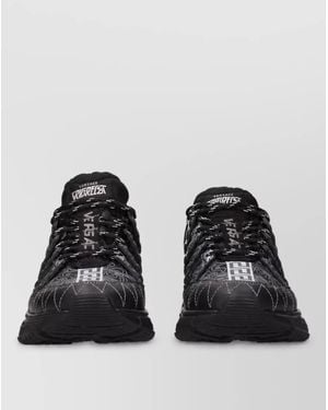 Versace Fabric Low-Top Trainers - Black
