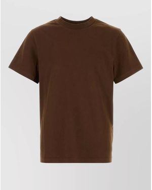 Entire studios Cotton Crew Neck Short Sleeve T-Shirt - Brown