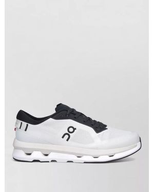 On Shoes Low Top Lace Up Mesh Rubber Trainers - Metallic