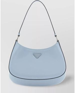 Prada Cleo Leather Shoulder Bag - Blue