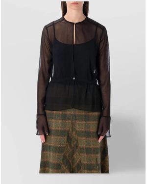 Our Legacy Crinkled Sheer Waist Blouse - Black