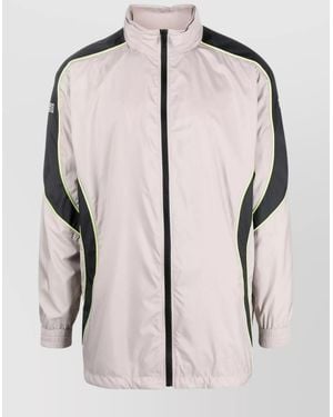 Givenchy Leather Oversized Logo-Print Zip-Up Jacket - Pink