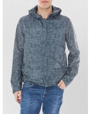 Calvin Klein Hooded Printed Raincoat - Blue