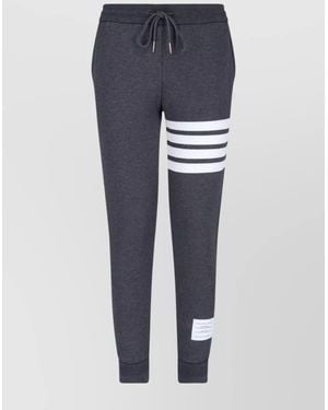Thom Browne Cotton Straight-Leg Track Pants - Blue