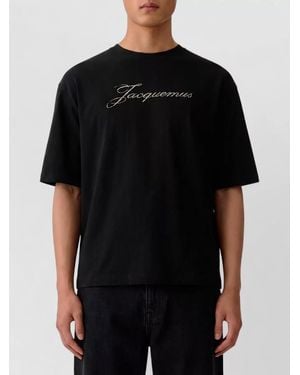 Jacquemus Jersey T Shirt Short Sleeves Crew Neck - Black