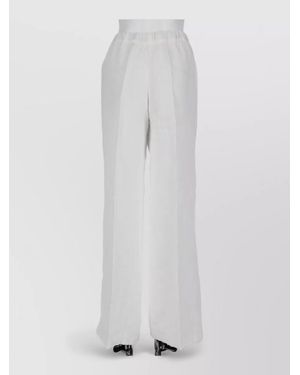 120% Lino Linen Wide-Leg Pants - White