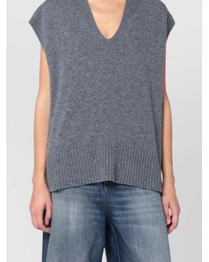 Roberto Collina Wool Oversized Vest - Blue