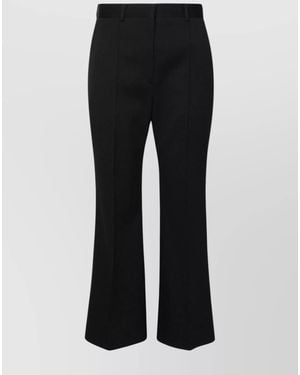 Lanvin Wool Flared Tailored Trousers - Black