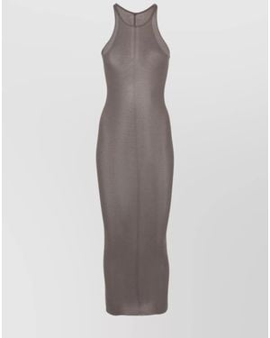 Rick Owens Fitted Ribbed Tank Dress - Gray