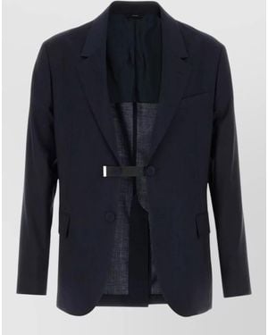 Fendi Notched Lapel Blazer - Blue