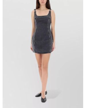 Marine Serre Denim Sleeveless Mini Dress - Blue