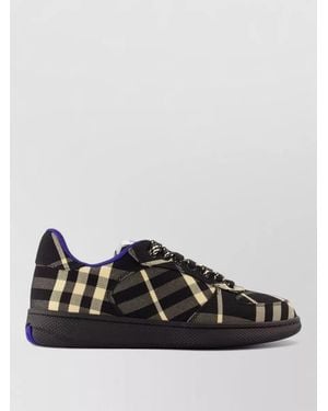 Burberry Terrace Sneakers Smooth Calfskin Wild Rubber - Black