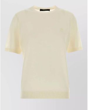 Gucci Wool Jumper Short Sleeves Crew Neck - Natural