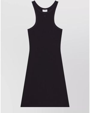 Courreges Cotton Sleeveless Racerback Mini Dress - Black