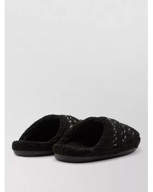 Moon Boot Shearling Slippers - Black