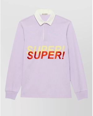 JW Anderson Cotton Polo Shirt - Purple
