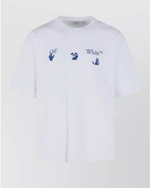 Off-White c/o Virgil Abloh Cotton Logo T-Shirt - Blue