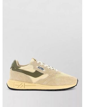 Autry Reelwind Sneakers Suede Mesh Rubber Sole - Natural