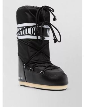 Moon Boot Nylon Logo-Print Snow Boots - Black
