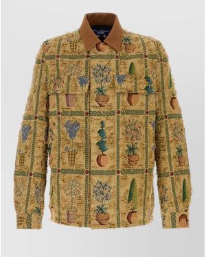Junya Watanabe Jacquard Jacket Long Sleeves Patterned Patches - Multicolour