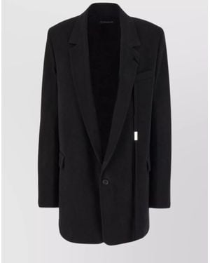 Ann Demeulemeester Denim Single-Breasted Blazer - Black