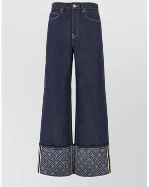 Tory Burch Denim Straight-Leg Jeans - Blue