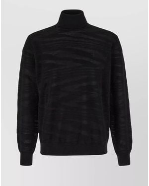 Missoni Ribbed Turtleneck Jumper - Black