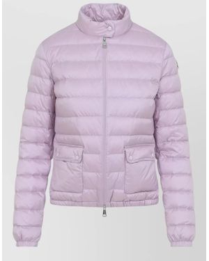 Moncler Down Quilted Short Puffer Jacket - Purple