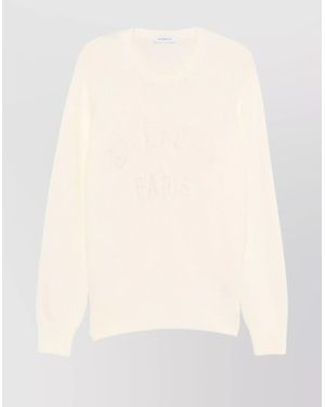 Givenchy Ribbed Crewneck Sweater With Long Sleeves - Natural