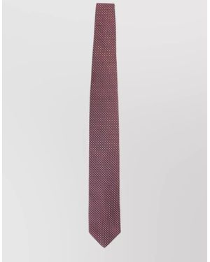 Lanvin Slim Tie Circle Dot Motif Design - Purple