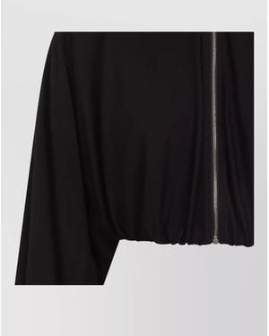 Alaïa Draped Cropped Jacket - Black