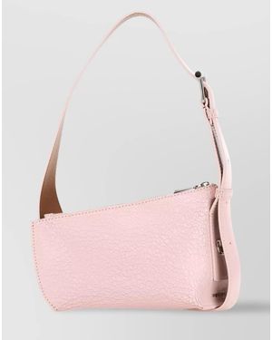 McQueen Leather Crossbody Bag - Pink