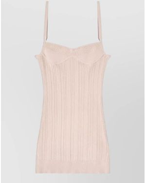DIESEL Knit Dress Fitted Silhouette Mini Length - Natural