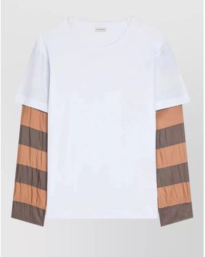 Dries Van Noten Striped Long-Sleeve T-Shirt - White