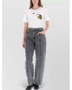 Baum und Pferdgarten Asymmetric T-Shirt - Gray