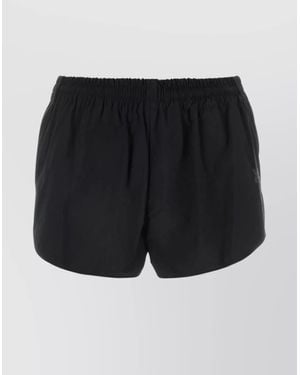 Alexander Wang Elastic Waistband Polyester Blend Shorts - Black